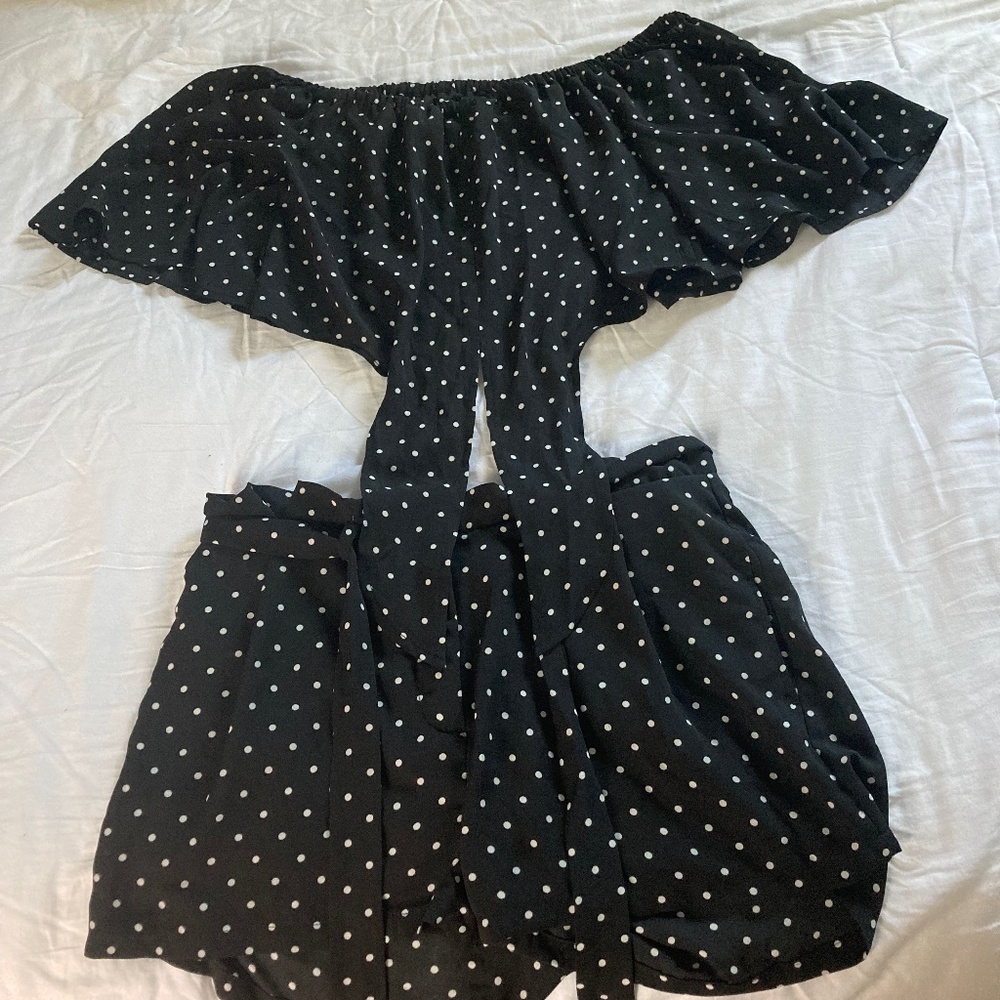 2 piece polka dot outfit